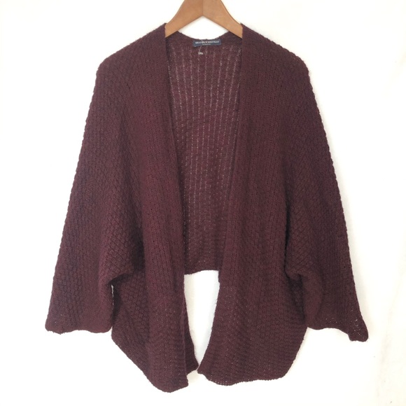 Brandy Melville Wool Burgundy Open Cardigan - Picture 1 of 5